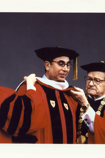 Receiving Honorary Degree Doctor of Humane Letters - Boston University, 2003.