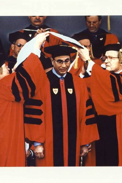 Receiving Honorary Degree Doctor of Humane Letters - Boston University, 2003.