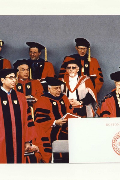 Receiving Honorary Degree Doctor of Humane Letters - Boston University, 2003.