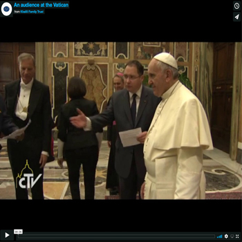 An audience with the His Holiness Pope Francis