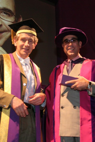 Receiving Honorary Doctor from the University of the Arts, London 2005