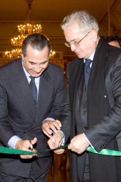 With Professor Mikhail Piotrovsky, Director The State Hermitage Museum, at the opening of the exhibition Enamels of The World: (1700 - 2000), St Petersburg, December 2009