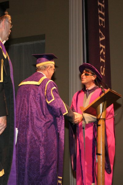 Receiving Honorary Doctor from the University of the Arts, London 2005