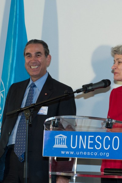 UNESCO Director General, Irina Bokova speaking at the occasion of designating Sir David as a UNESCO Goodwill Ambassador - October 2012, Paris