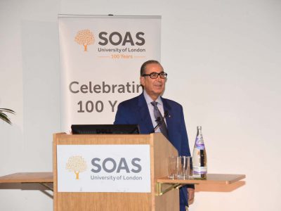 Professor Sir Nasser D. Khalili lectures at SOAS on the preservation of history through art collecting