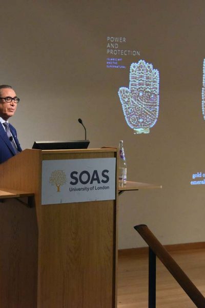 Professor Sir Nasser D. Khalili lectures at SOAS on the preservation of history through art collecting