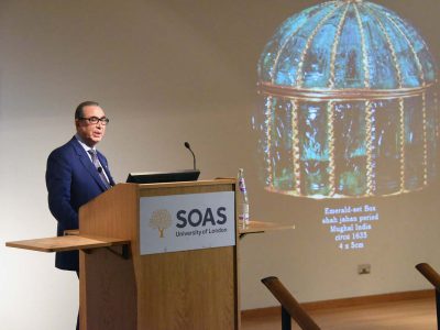 Professor Sir Nasser D. Khalili lectures at SOAS on the preservation of history through art collecting