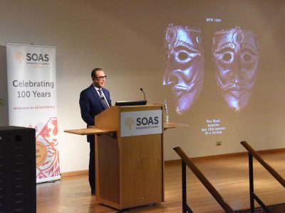 Professor David Khalili lectures at SOAS on the preservation of history through art collecting