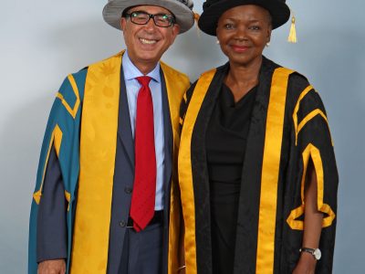 Sir David with Baroness Valerie Amos, Director of SOAS