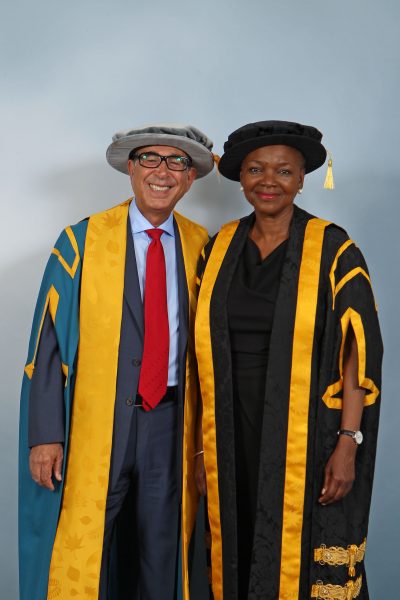 Sir David with Baroness Valerie Amos, Director of SOAS