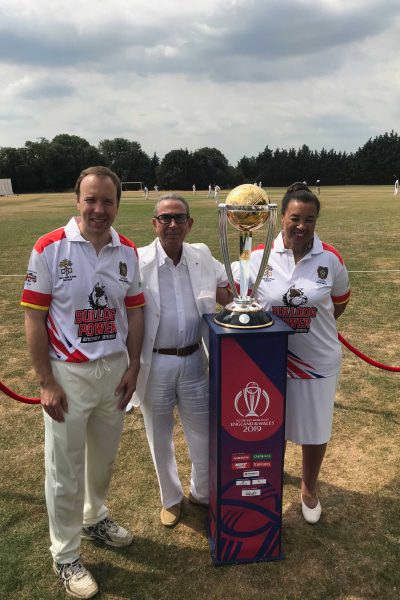 Sir David with Rt Hon Baroness Scotland and Rt Hon Matt Hancock at Gymkhana