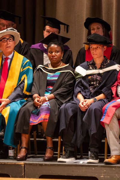 Sir David with winners of the SOAS Teaching Prize