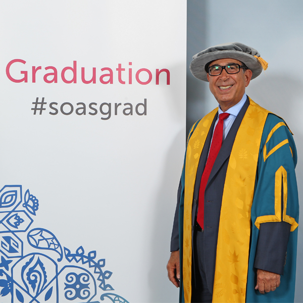 As Honorary Fellow of SOAS, Professor Khalili presides over the SOAS Graduation Ceremony, giving the opening address to the class of 2018