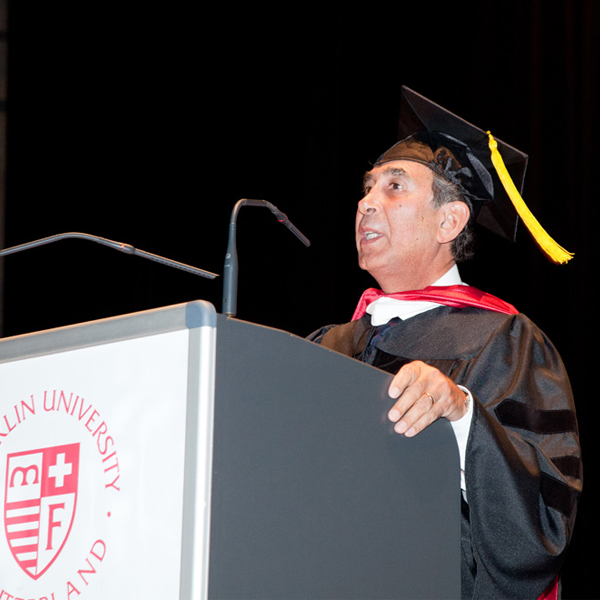 Receiving Honorary Doctor from Franklin University Lugano 2015