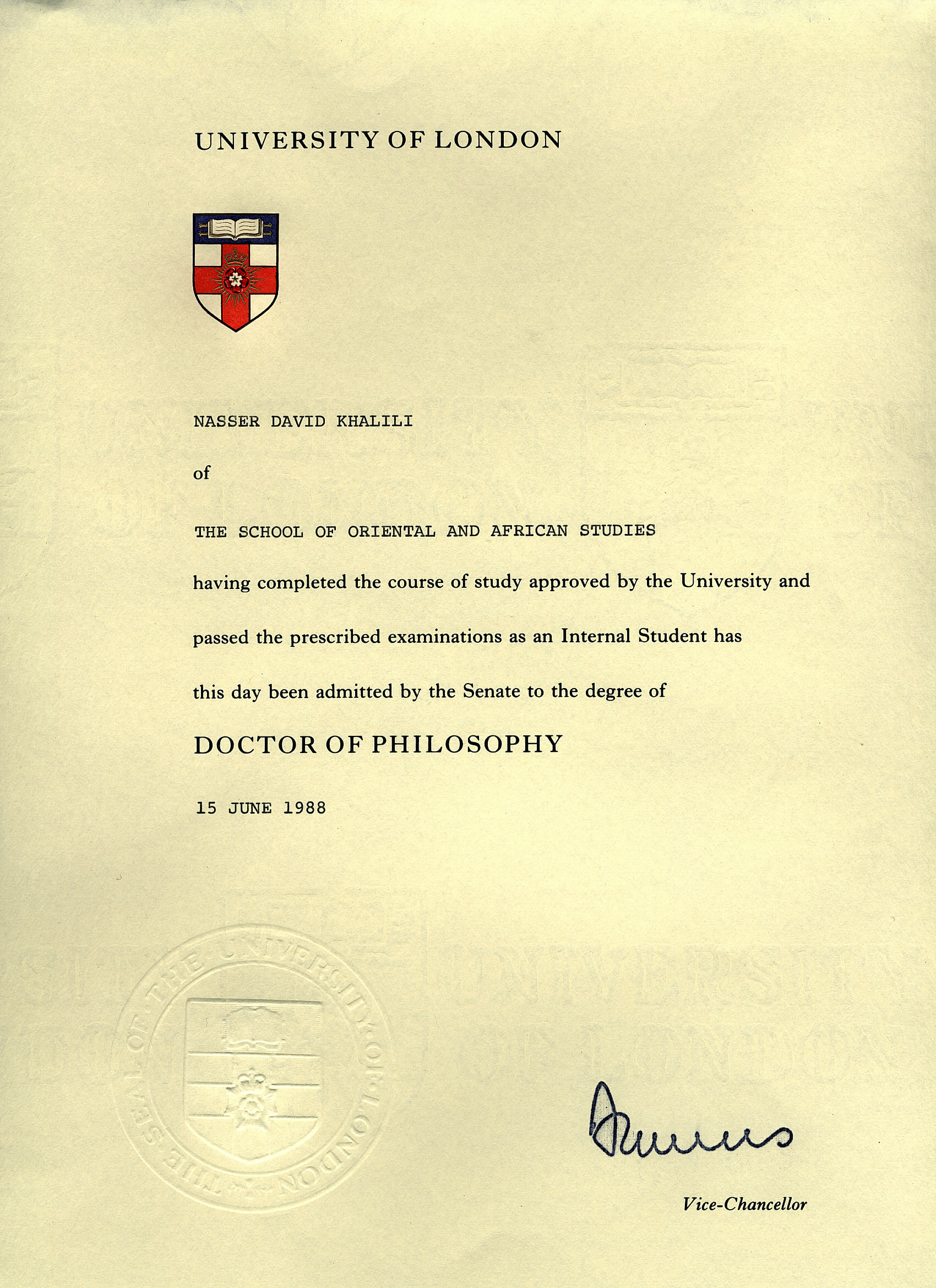 Doctor Of Philosophy, School of Oriental and African Studies, University of London